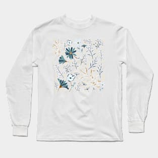 Ice Blue Fantasy Garden Long Sleeve T-Shirt